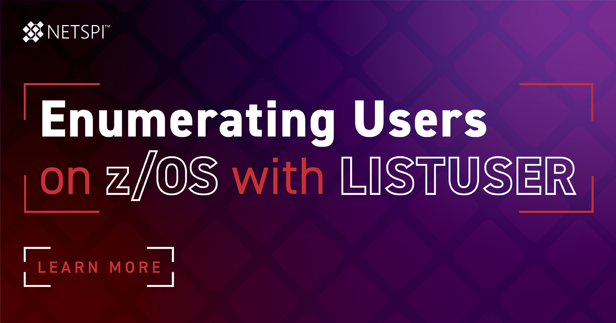 Enumerating Users on z/OS with LISTUSER